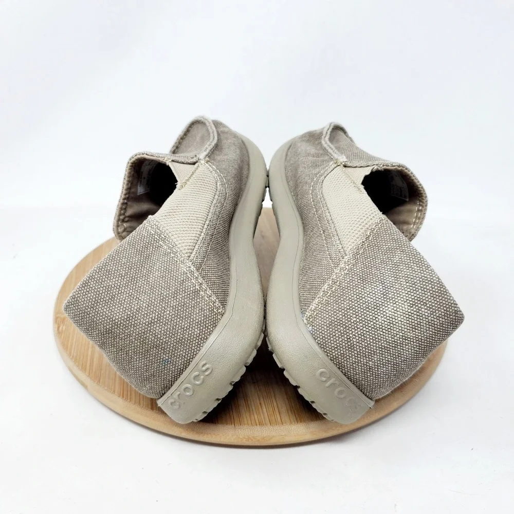 Crocs Santa Cruz Shoes Big Kids 3 Moc Toe Canvas Loafer Casual Surfer Boys Girls